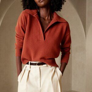 Banana Republic Cashmere Johnny Collar Sweater XS